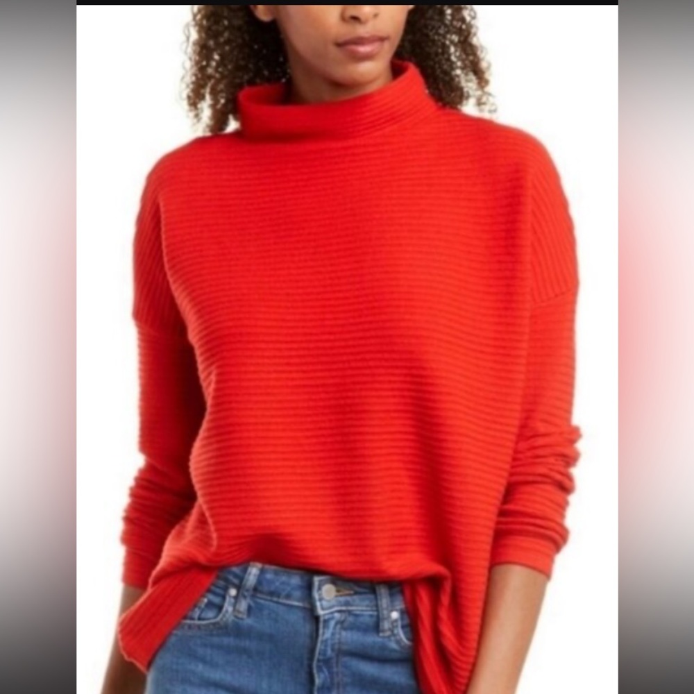 French Connection high neck oversized sweater/sunset color